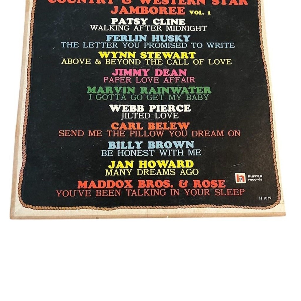 Country & Western Star Jamboree Vol. 1 LP Vinyl Record Patsy Cline tested‎